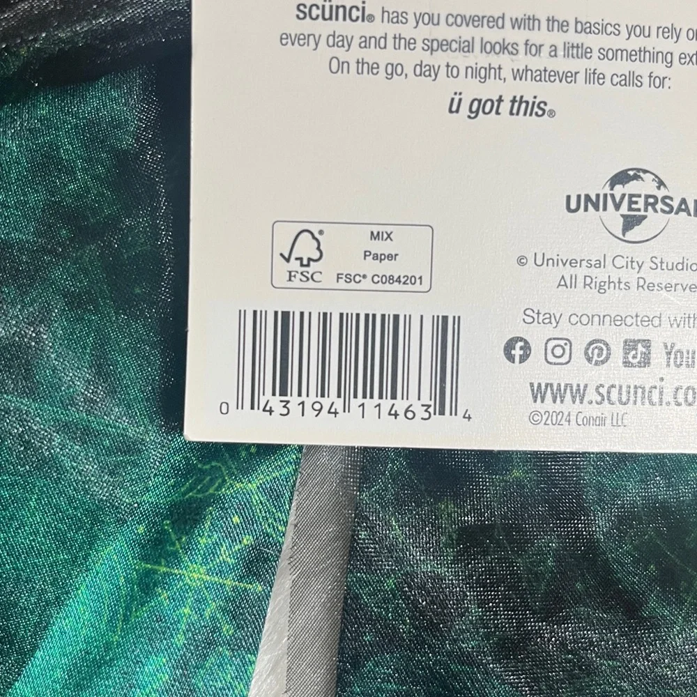 NWT Wicked Scunci Green Hair Bow Hair Ties
